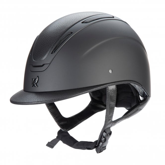 Shires  Karben Amity SMRT Leather Horse Riding Hat - Black