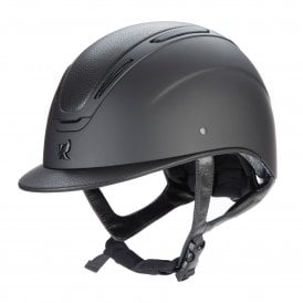 Shires Karben Amity SMRT Leather Horse Riding Hat - Black