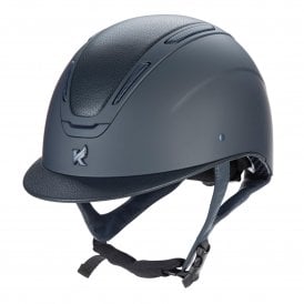 Shires Karben Amity SMRT Leather Horse Riding Hat - Navy Blue