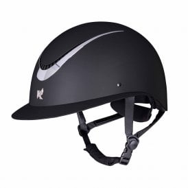 Shires Karben Elisa Wide Peak Riding Hat - Black/Silver