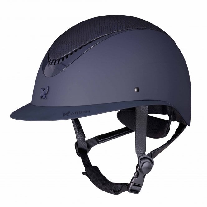 Shires  Karben Lorah Wide Peak Riding Hat - Navy Blue