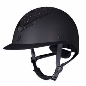 Shires Karben Viola Wide Peak Riding Hat - Black
