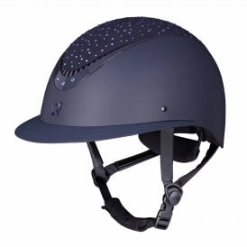 Shires Karben Viola Wide Peak Riding Hat - Navy Blue