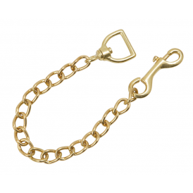 Shires Lead Rein Chain Brass Plaited