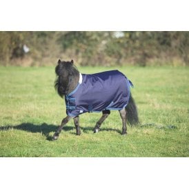 Shires Miniature Tempest Turnout Rug - Navy/Turquoise