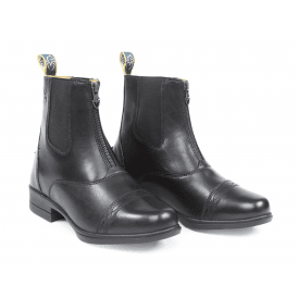 Shires Moretta Childrens Rosetta Zip Paddock Boots - Black
