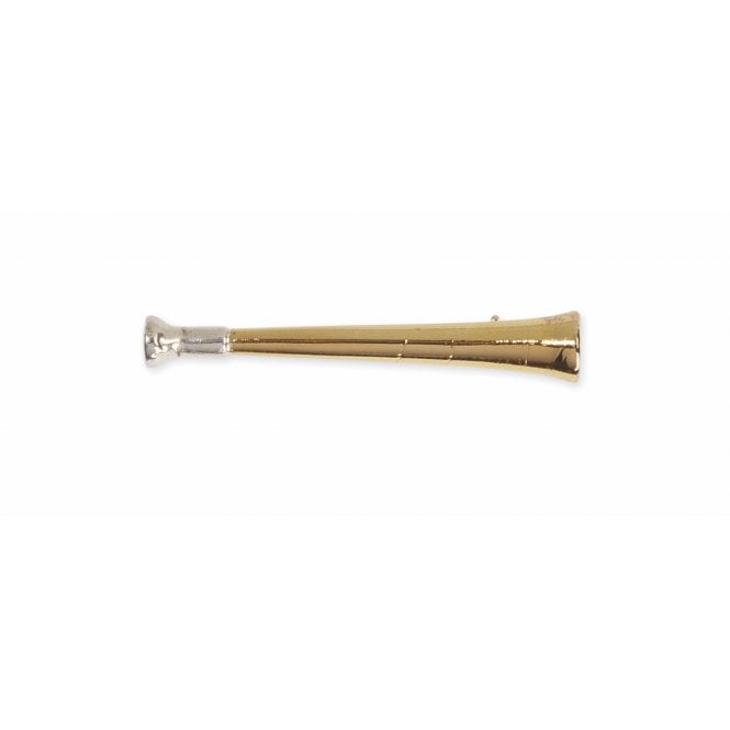 Shires  Plated Stock Pin - Gold Hunting Horn Pin