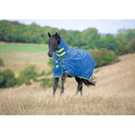 Shires Tempest Original 50 Combo Turnout Horse Rug - Blue/Lime