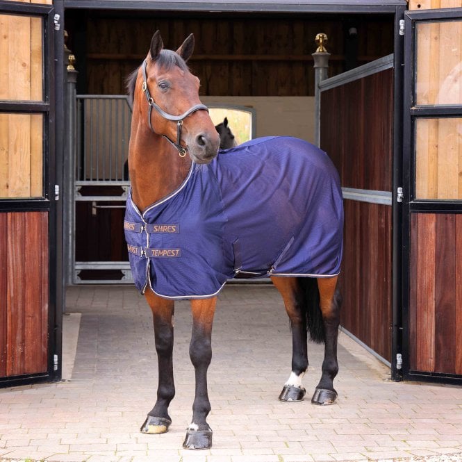 Shires  Tempest Original Mesh Cooler Rug - Navy Blue