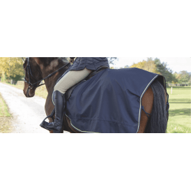 Shires Tempest Original Waterproof Exercise Sheet - Navy Blue