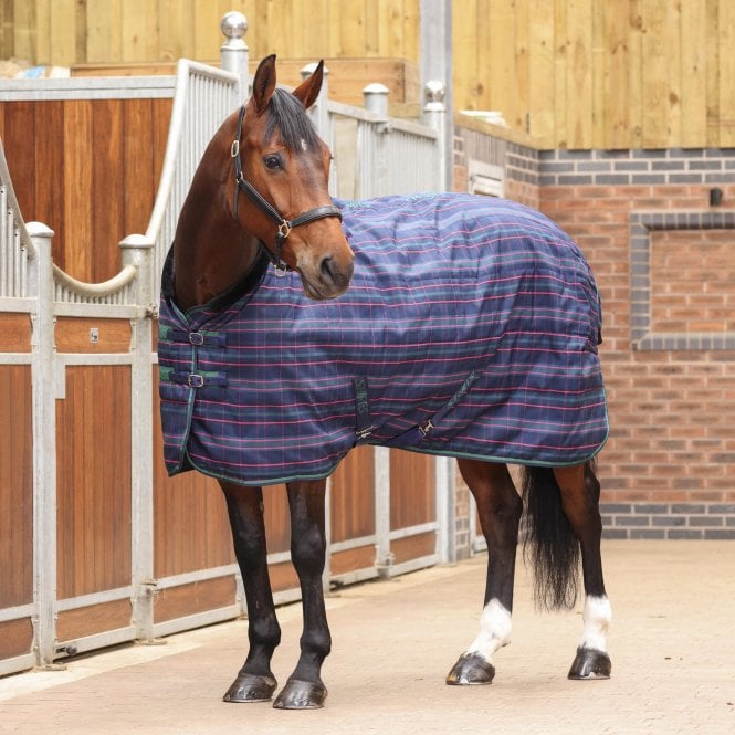 Shires  Tempest Plus 100 Stable Rug - Navy Tartan