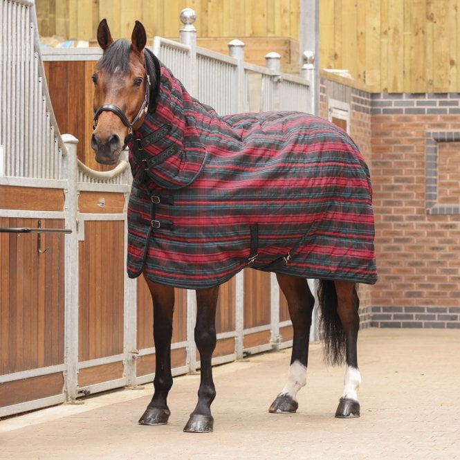Shires  Tempest Plus 200 Combo Stable Rug - Red Tartan