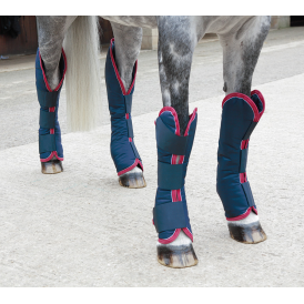 Shires Travel Boots - Navy/Red
