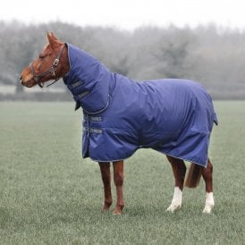 Shires Typhoon Lite Combo Turnout Rug - Navy Blue