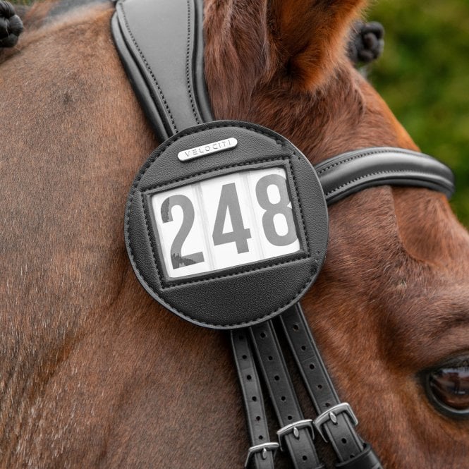 Shires  Velociti Bridle Number Holder - Black