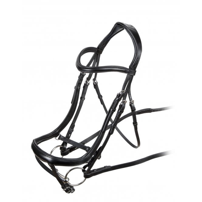 Shires  Velociti Ergonomic Curved Flash Bridle - Black