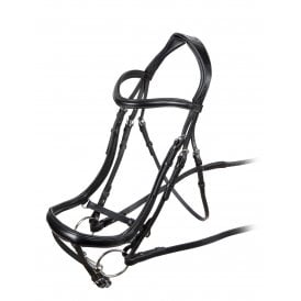 Shires Velociti Ergonomic Curved Flash Bridle - Black