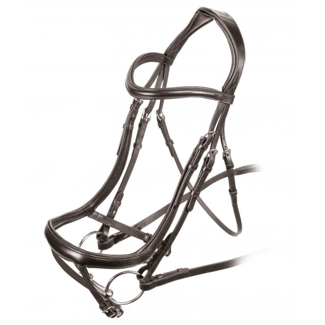 Shires  Velociti Ergonomic Curved Flash Bridle - Havana
