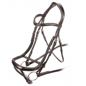 Shires Velociti Ergonomic Curved Flash Bridle - Havana