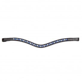 Shires Velociti GARA Blue Diamante Browband - Black