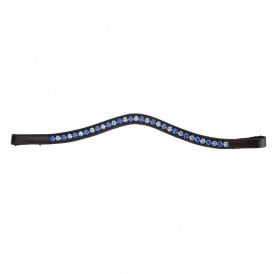 Shires Velociti GARA Blue Diamante Browband - Havana
