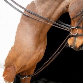 Shires Velociti Gara Elasticated Draw Reins - Havana
