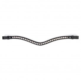 Shires Velociti GARA Iridescent Diamante Browband - Black