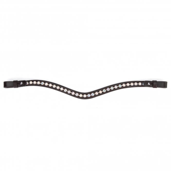 Shires  Velociti GARA Iridescent Diamante Browband - Havana