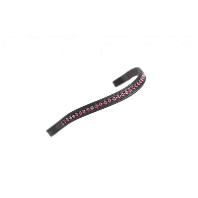 Shires  Velociti GARA Large Diamante Browband - Black/Pink