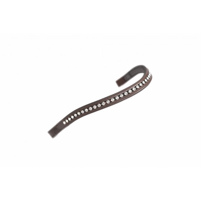 Shires  Velociti GARA Large Diamante Browband - Havana/Clear