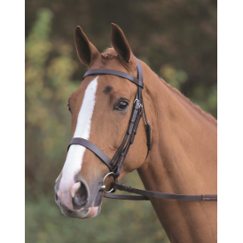 Shires Velociti Gara Plain Bridle With Rubber Grip Reins - Black