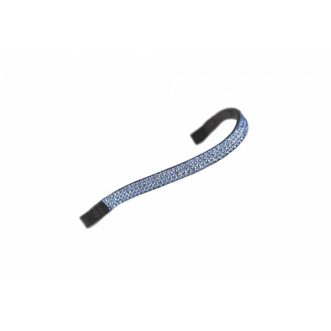 Shires  Velociti GARA Wide Diamante Browband - Blue/Black