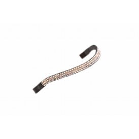 Shires Velociti GARA Wide Diamante Browband - Peach/Havana