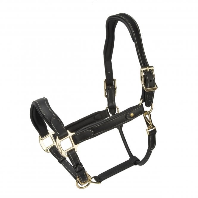 Shires  Velociti Lusso Lorca Leather Headcollar - Black