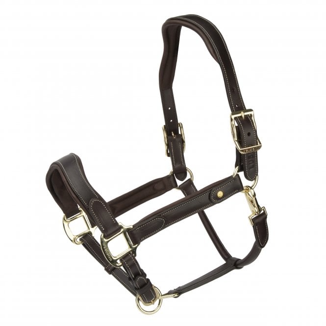 Shires  Velociti Lusso Lorca Leather Headcollar - Havana