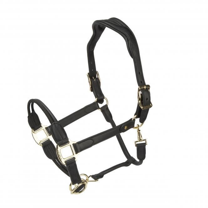 Shires  Velociti Lusso Soria Leather Headcollar - Black