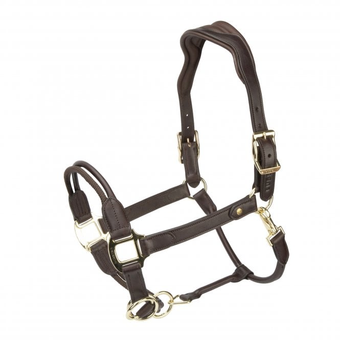 Shires  Velociti Lusso Soria Leather Headcollar - Havana