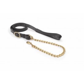 Shires Velocitti GARA Leather Lead Rein With Brass Chain