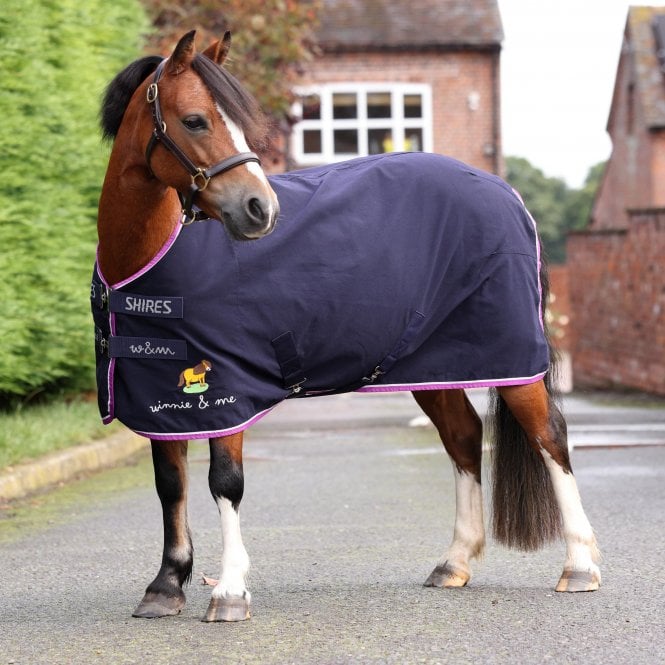Shires  Winnie & Me Stable Sheet - Navy Blue