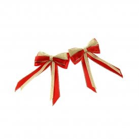 ShowQuest Piggy Bow and Tails - Red/Red/Gold - Pair