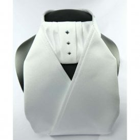 ShowQuest Tied Chique Stock with Diamond Crystals - White