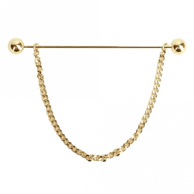 Supreme Products  Class Act Collar Pin - Gold - 8cm