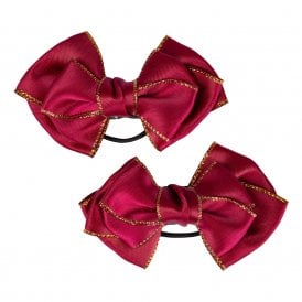 Supreme Products Picture Perfect Hair Bows - Burgundy/Gold