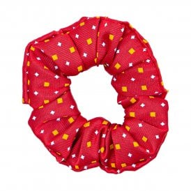Supreme Products Show Scrunchie - Red/Gold Diamonds
