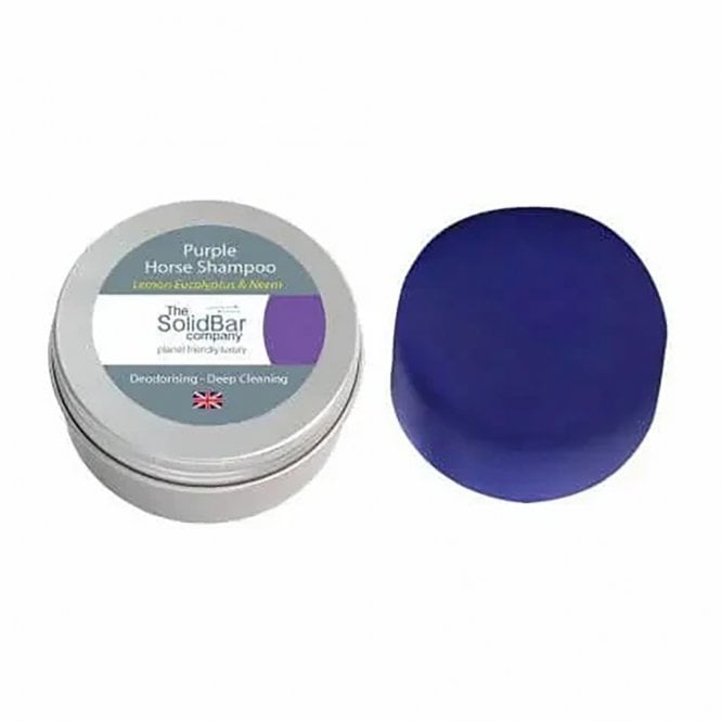 The Solid Bar Company  Purple Spot Clean Horse Shampoo With Tin 70g