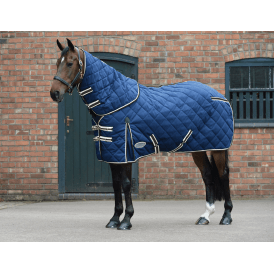Weatherbeeta Comfitec 1000D Diamond Quilt Detach-A-Neck Medium - Blue/Charcoal/White