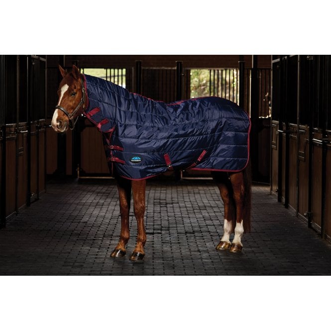 Weatherbeeta  Comfitec 210D Channel Quilt 100g Stable Combo Neck Rug - Navy/Burgundy