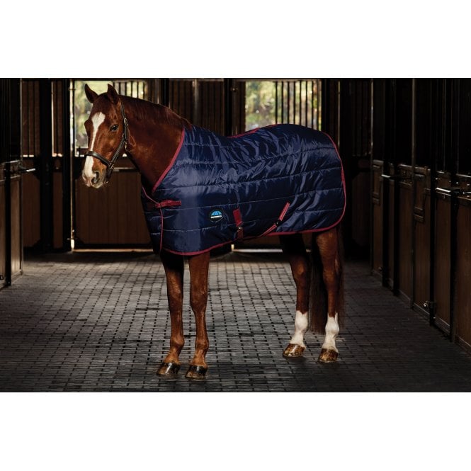 Weatherbeeta  Comfitec 210D Channel Quilt 100g Stable Standard Neck Rug - Navy/Burgundy