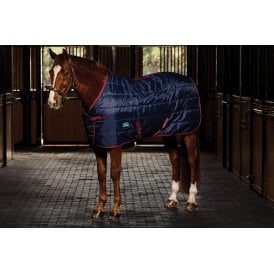 Weatherbeeta Comfitec 210D Channel Quilt 100g Stable Standard Neck Rug - Navy/Burgundy