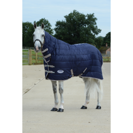 Weatherbeeta Comfitec 210D Channel Quilt Combo Neck Medium Lite - Navy/Silver/Red